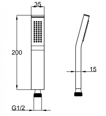 Ручной душ  ARLIE ARL-D1C-CRM  Belbagno фото в интернет-магазине Русалия
