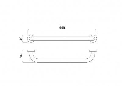 Поручень 450 мм AQUATEK AQ4995CR фото в интернет-магазине Русалия
