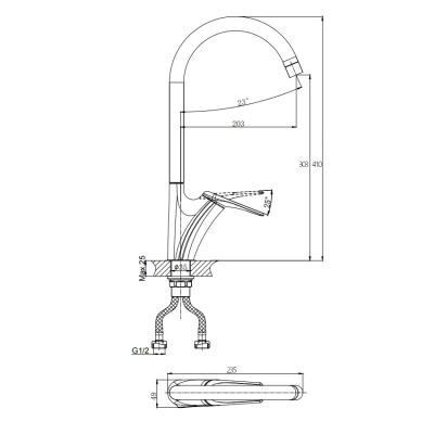 Смеситель для кухни RUSH Nevis (NE1735-22) фото в интернет-магазине Русалия