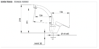 Смеситель для кухни Remer Class Line L42C фото в интернет-магазине Русалия