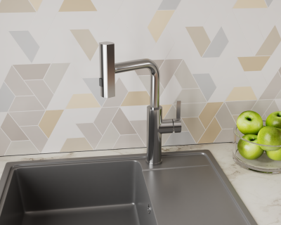 Смеситель для кухни с выдвижной лейкой RUSH Tinos (TI3732-18) фото в интернет-магазине Русалия