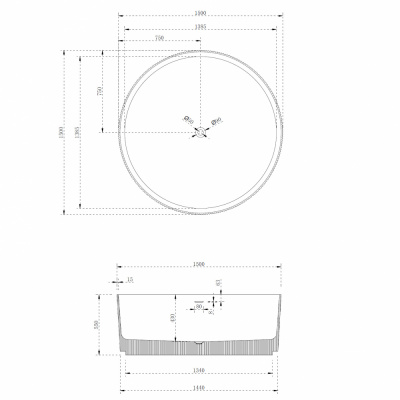Ванна из искусственного камня ABBER Stein AS9679 белая матовая 150х150х55 см фото в интернет-магазине Русалия