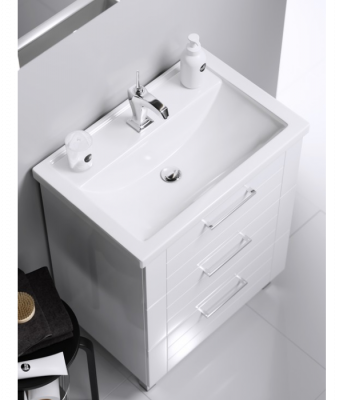 Напольная тумба 80 Manchester белый MAN01083 + умывальник Фостер 800 4640021064733 Aqwella фото в интернет-магазине Русалия