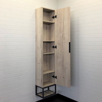 COMFORTY. Шкаф-колонна "Порто-35" дуб дымчатый фото в интернет-магазине Русалия