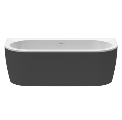 Акриловая ванна CEZARES SLIM WALL-180-80-60-NERO-SET фото в интернет-магазине Русалия