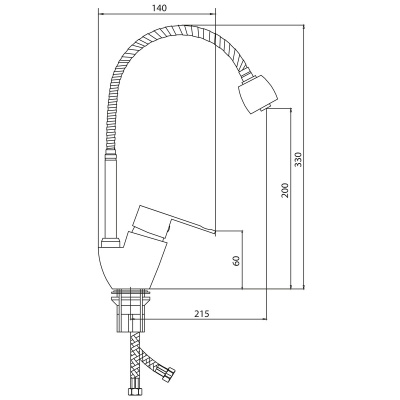 Смеситель Славен для кухни Коттедж Л (СЛ-ОД-Л25) фото в интернет-магазине Русалия