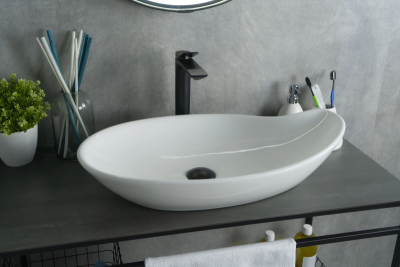 Раковина накладная овальная Simple-N N9052 GID фото в интернет-магазине Русалия