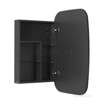 Зеркальный шкаф AQUATON Сохо 60 графит правый 1A258302AJA0R фото в интернет-магазине Русалия