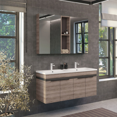 COMFORTY. Зеркало-шкаф "Дуэт-50" дуб натуральный фото в интернет-магазине Русалия