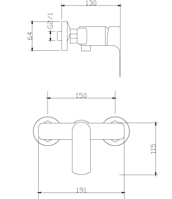 Смеситель для душа Fmark (FM3039) фото в интернет-магазине Русалия