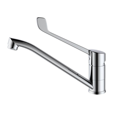 Смеситель для раковины с хирургической ручкой  Splenka S08.42, хром фото в интернет-магазине Русалия