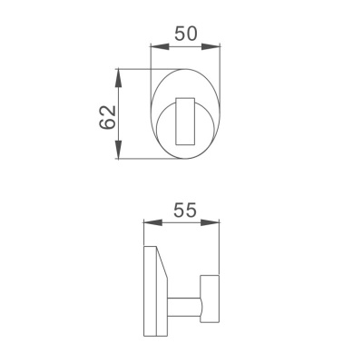 Крючок для ванной комнаты Haiba HB1605-1, хром фото в интернет-магазине Русалия