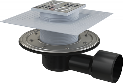 Трап с решеткой  с фланцем APV3344 Alcaplast фото в интернет-магазине Русалия