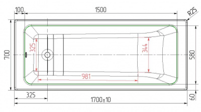 Ванна чугунная Оптима 170х70 Универсал фото в интернет-магазине Русалия