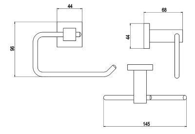Бумагодержатель Timo Selene (10041/00) фото в интернет-магазине Русалия