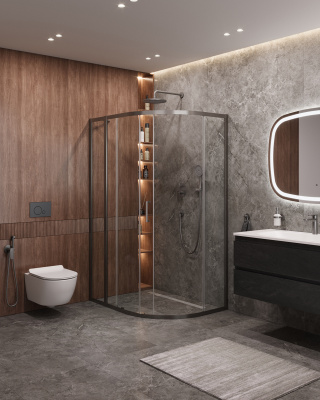 Душевой уголок CEZARES MOLVENO-RH-1-110/90-C-GM-IV фото в интернет-магазине Русалия