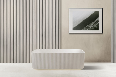 Ванна из искусственного камня ABBER Stein AS9663 белая матовая 170х75х55 см фото в интернет-магазине Русалия