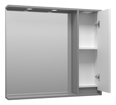 Зеркальный шкаф Balaton 90 правый (комбинированный) BAL-04090-01-01П Brevita фото в интернет-магазине Русалия