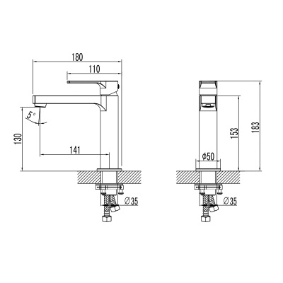Смеситель для умывальника plus Grace LM1537C Lemark фото в интернет-магазине Русалия