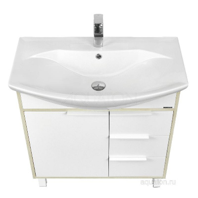 Тумба под раковину AQUATON Рико 80 белый, ясень фабрик 1A215401RIB90 фото в интернет-магазине Русалия