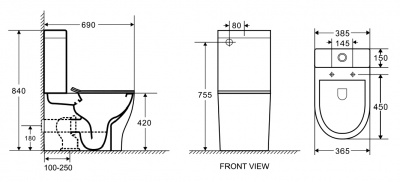 Унитаз безободковый AZ-2154 Maro с сиденьем микролифт Azario фото в интернет-магазине Русалия