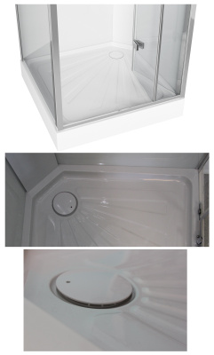 Кабина BELLA90T душевая без крыши Ceruttispa (90x90x215-225) фото в интернет-магазине Русалия