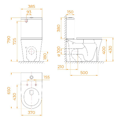 Унитаз с бачком напольный RGW SW-04 фото в интернет-магазине Русалия